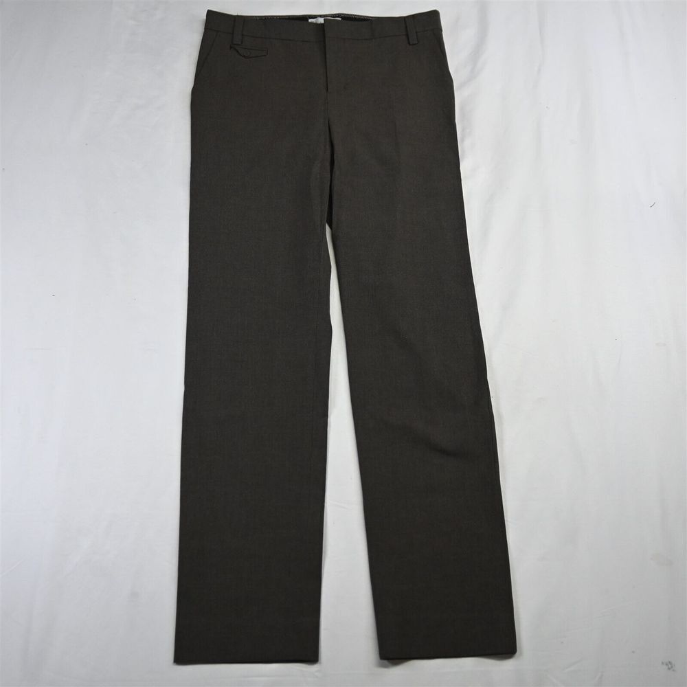 Gap 4 Brown Glenn Plaid Boy Fit Tapered Mid‎ Rise Dress Womens Pants